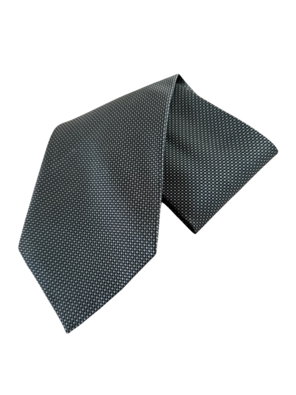 Geoffrey Beene Silk Green/Black Microdot Textured Tie